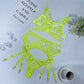 Sensual Embroidery Transparent 3 Pieces Lingerie Set
