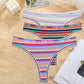 3PCS/Set Colorful Striped Cotton G-string Panties