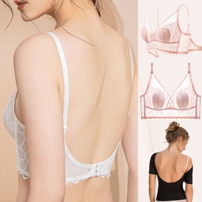 Floret Open Backless Back Transparent Bra