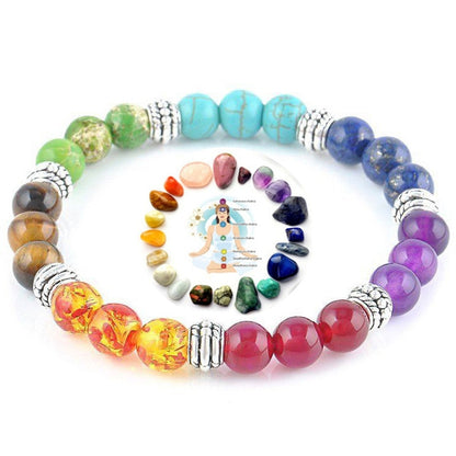 7 Chakras Reiki Healing Stone Bracelet