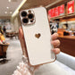 Soft Electroplated Love Heart iPhone Case 13 / 13 Mini / 13Pro / 13 Pro Max