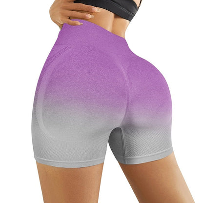 Gradient High Waist Sport Shorts