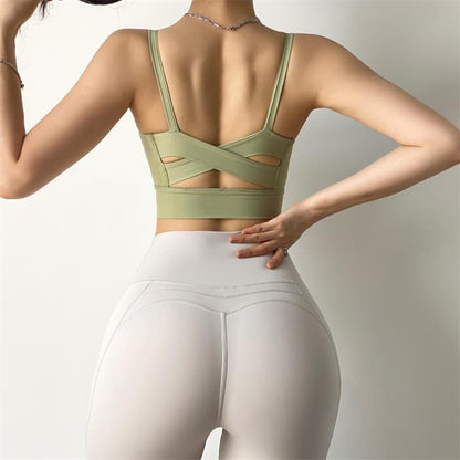 CrossX Sexy Sports Bra Fitness Yoga Tank Crop Top