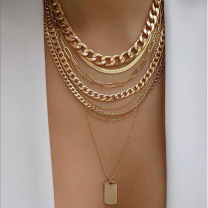 Bohemia Multilayer Moon Gold Pendant Necklaces