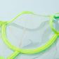 Neon Green Fetish Transparent Lingerie Set