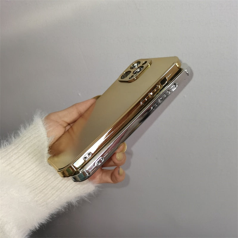 Luxury Gold Plated Electroplated iPhone Case 13 / 13 Mini / 13Pro / 13 Pro Max