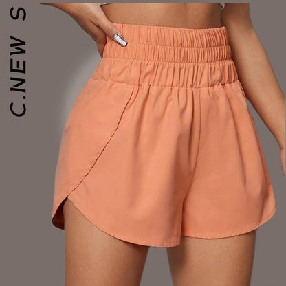 Elastic Waist Sports Shorts