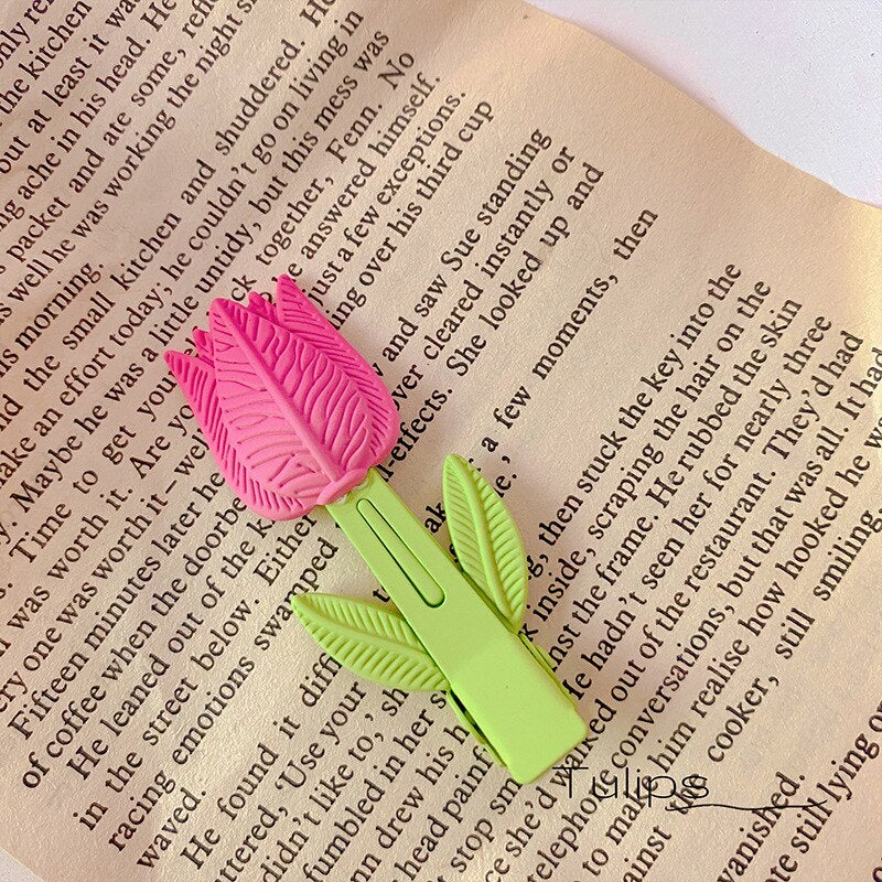 Fashion Pink 3D Tulip Hair Claws