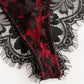 Valentine Day Black Red Lace Padded Push Up Bras 2 Piece Set