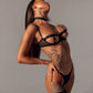 Sexy Hollow Out 4-Piece Exotic  Sensual See Through Lingerie Set