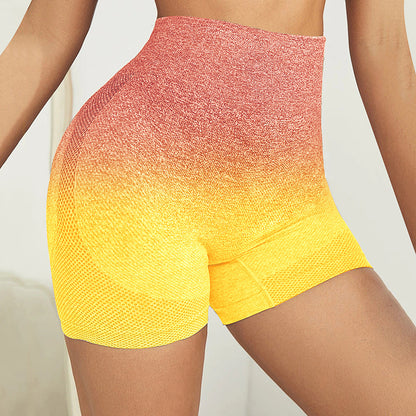 Gradient High Waist Sport Shorts