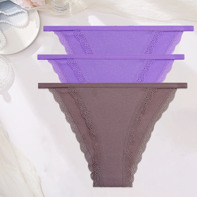 3PCS/Set Lace Edge Panties