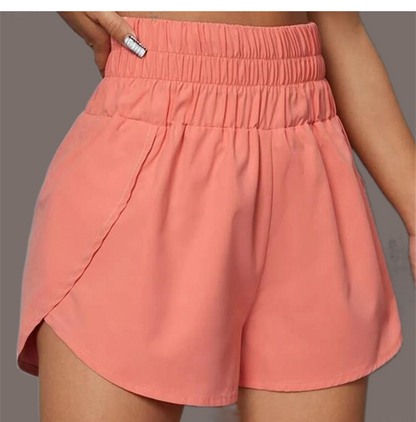 Elastic Waist Sports Shorts