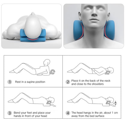 Neck Shoulder Stretcher Relaxer Pillow  for Pain Relief Cervical Spine Alignment