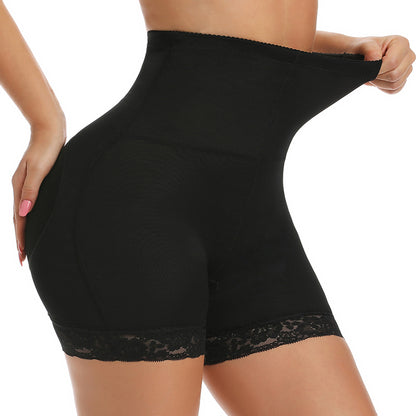 High Waist Padded Butt Lifter Lace Shaper Shorts