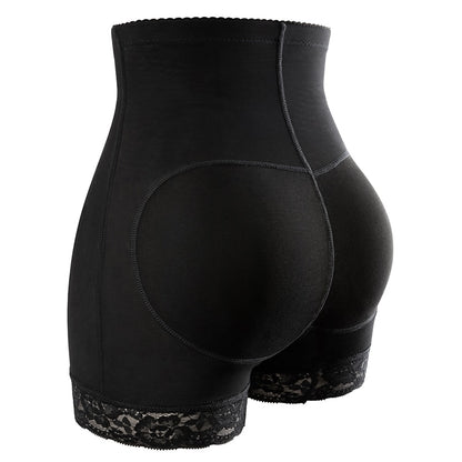 High Waist Padded Butt Lifter Lace Shaper Shorts