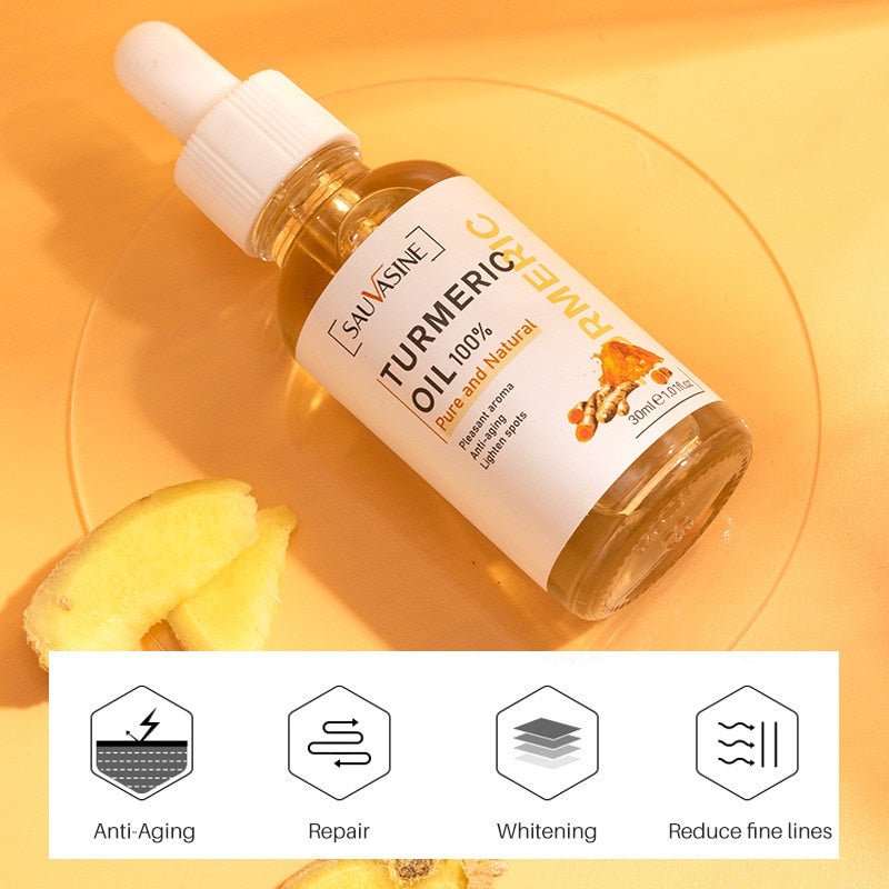 Turmeric Lemon Oil Face Whitening Serum For Skin Glow, Lightening Acne Dark Patches, Acne Bright Skin Dark Spot Corrector