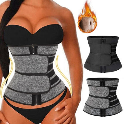 Neoprene Waist Trainer Corset Double Belt