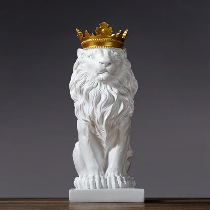 Abstract Crown Lion Sculpture