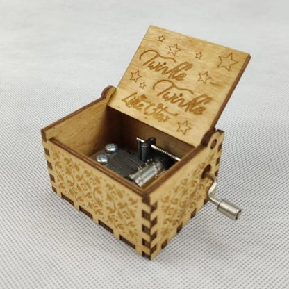 Wooden Hand Crank Music Box