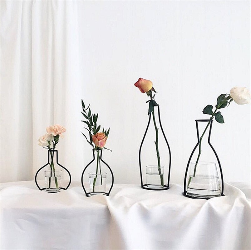 Iron Line Flower Vases
