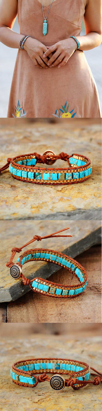 Bohmenian Stones Wrap Bracelet