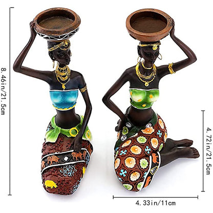 African Figurines Candleholder