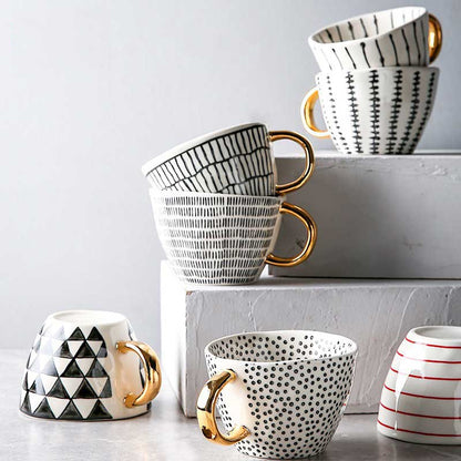 Creative Geometric Ceramic Mugs