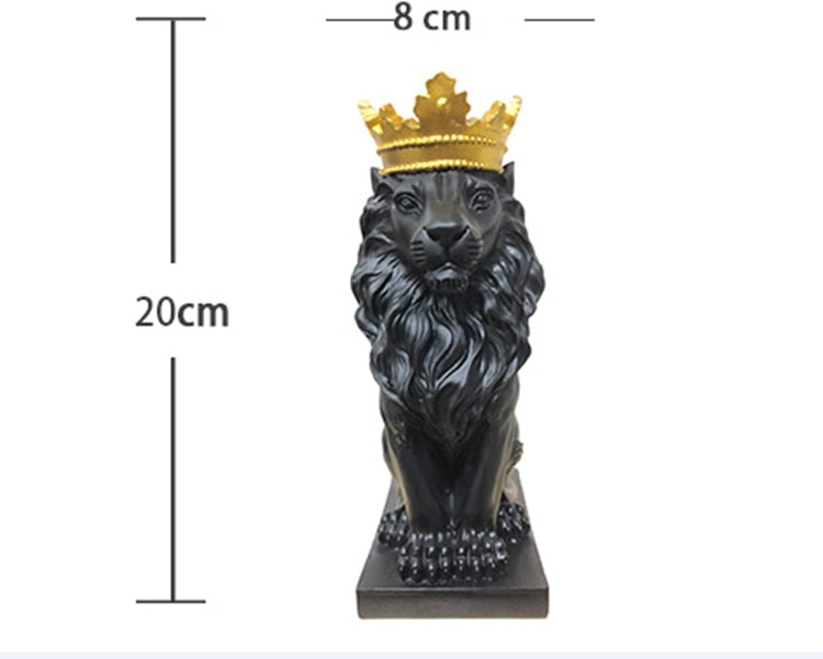 Abstract Crown Lion Sculpture