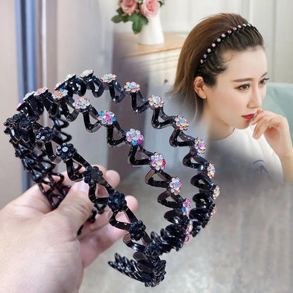 Fashion Pearl Non-Slip Rhinestone Hairbands