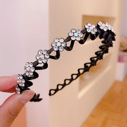 Fashion Pearl Non-Slip Rhinestone Hairbands