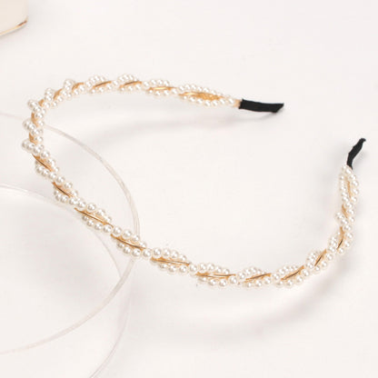 Fashion Pearl Non-Slip Rhinestone Hairbands