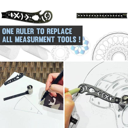 Multifunctional Magnetic Drawing Ruler